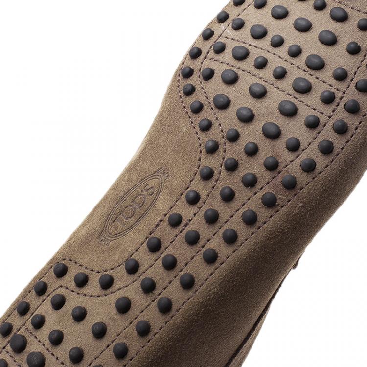 Pre Owned Tod's Brown Suede Loafers Size 42.5 