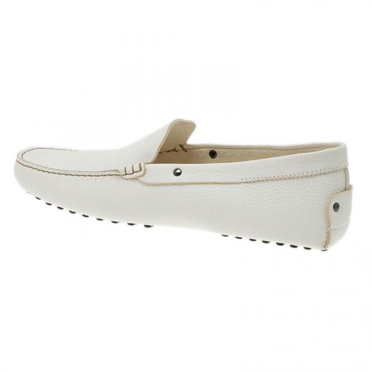 مملوكة مسبقًا Tod's White Leather Loafers Size 44