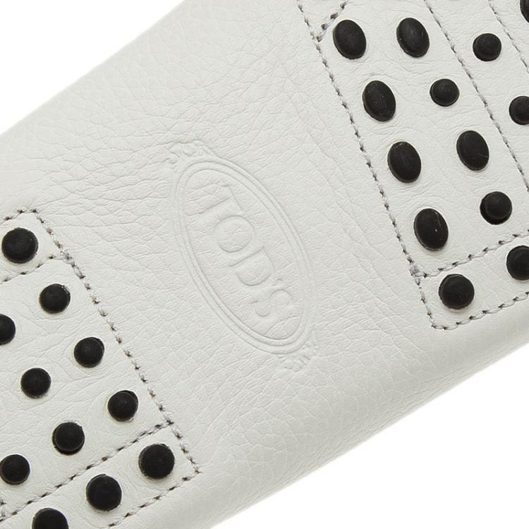 مملوكة مسبقًا Tod's White Leather Loafers Size 44