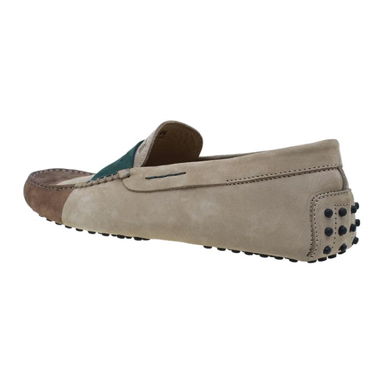 Pre Owned Tod's Tri Color Suede Penny Loafers Size 43.5