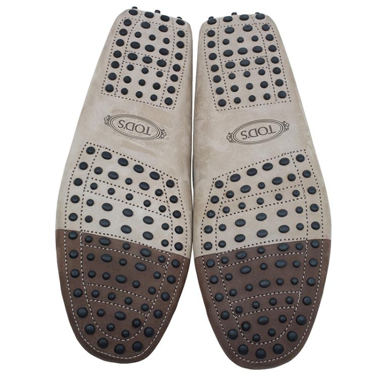 Pre Owned Tod's Tri Color Suede Penny Loafers Size 43.5