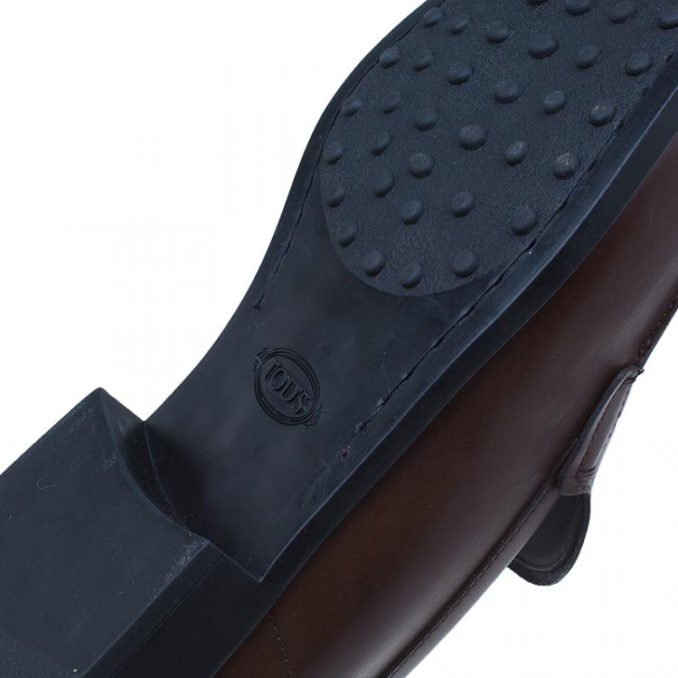 مملوكة مسبقًا Tod's Brown Leather Slip On Loafers Size 42.5