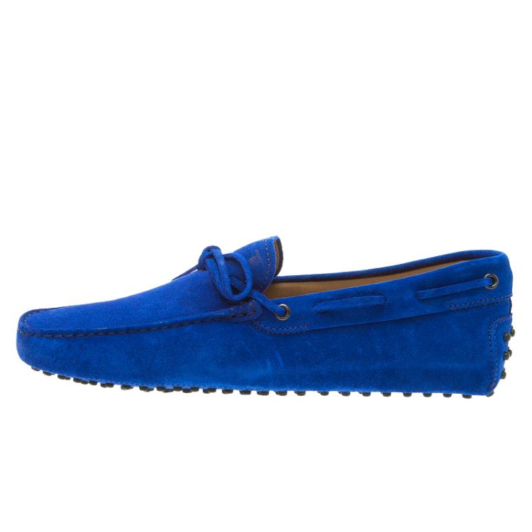 tod's blue suede loafers