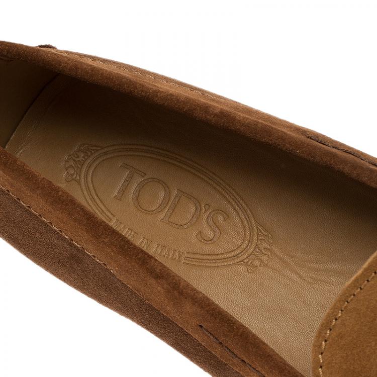 Pre Owned Tod's Two Tone Suede Penny Loafers Size 42.5