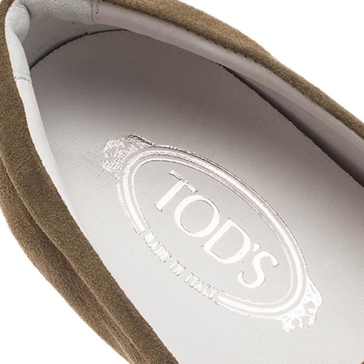 Pre Owned Tod's Grey Suede Espadrille Sneakers Size 45