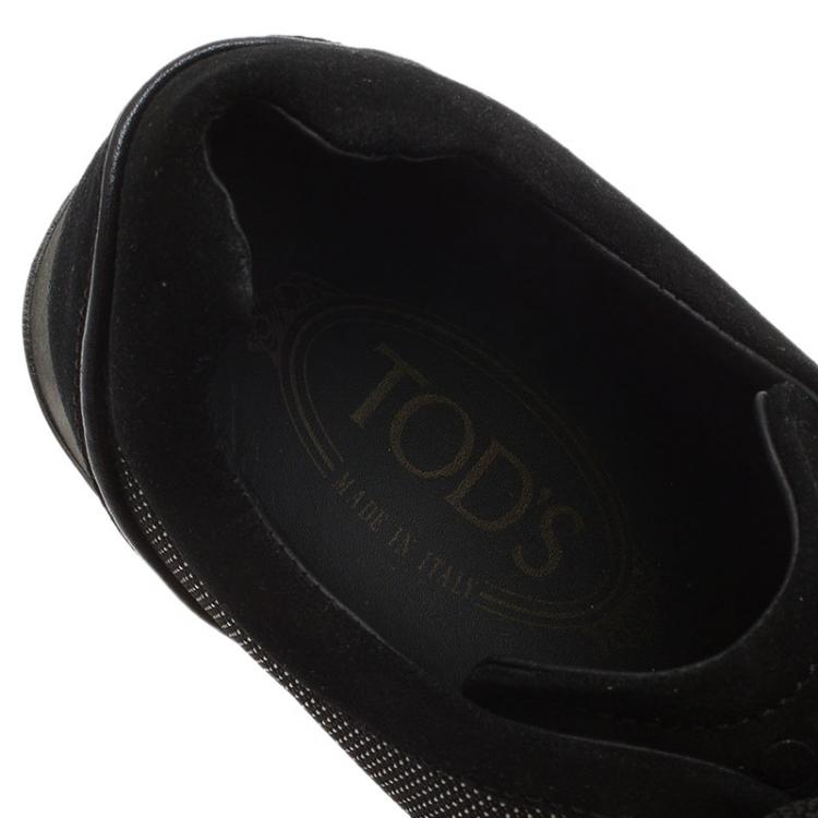 Pre Owned Tod's Black Suede Sneakers Size 41