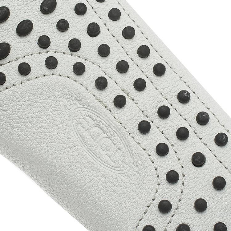 Pre Owned Tod's White Leather Bow Loafers Size 42