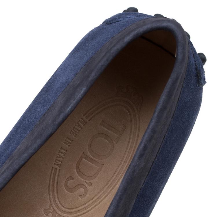 Pre Owned Tod's Two Tone Suede and Nubuck Penny Loafers Size 41