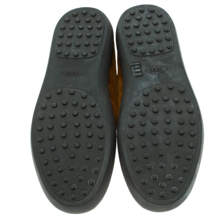 Pre Owned Tod's Brown Suede Slip On Sneakers Size 42.5