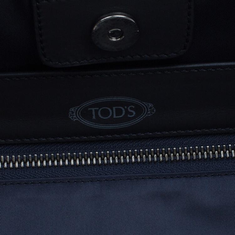 Pre Owned Tod's Black Leather Script Tote