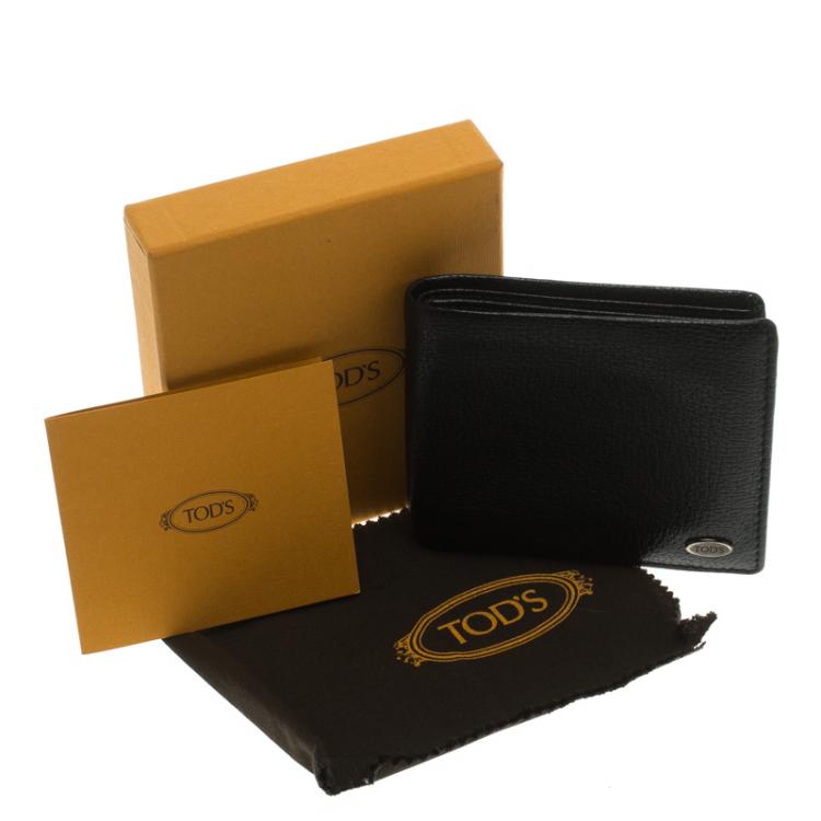 Pre Owned Tod's Black Leather BiFold Wallet