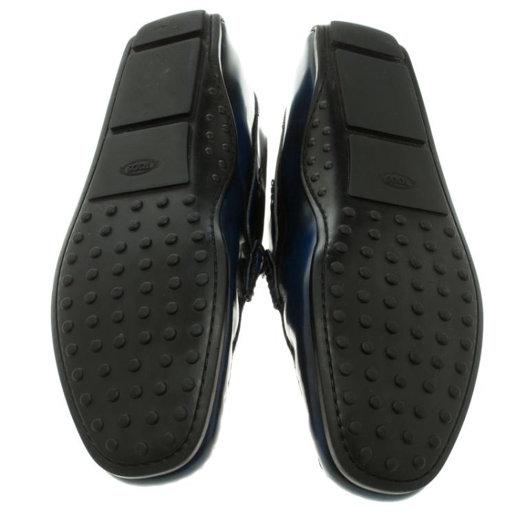 Pre Owned Tod's Two Tone Leather Penny Loafers Size 44