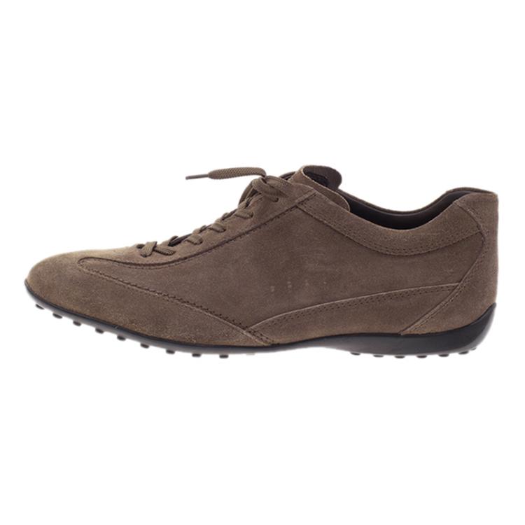Pre Owned Tod's Brown Suede Sneakers Size 42.5