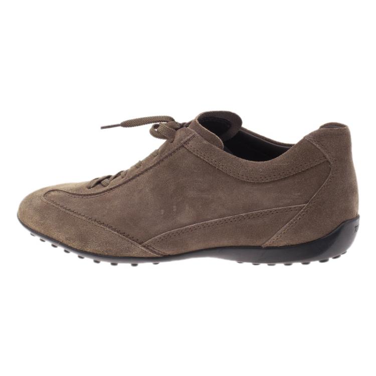 Pre Owned Tod's Brown Suede Sneakers Size 42.5
