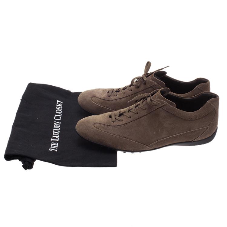 Pre Owned Tod's Brown Suede Sneakers Size 42.5