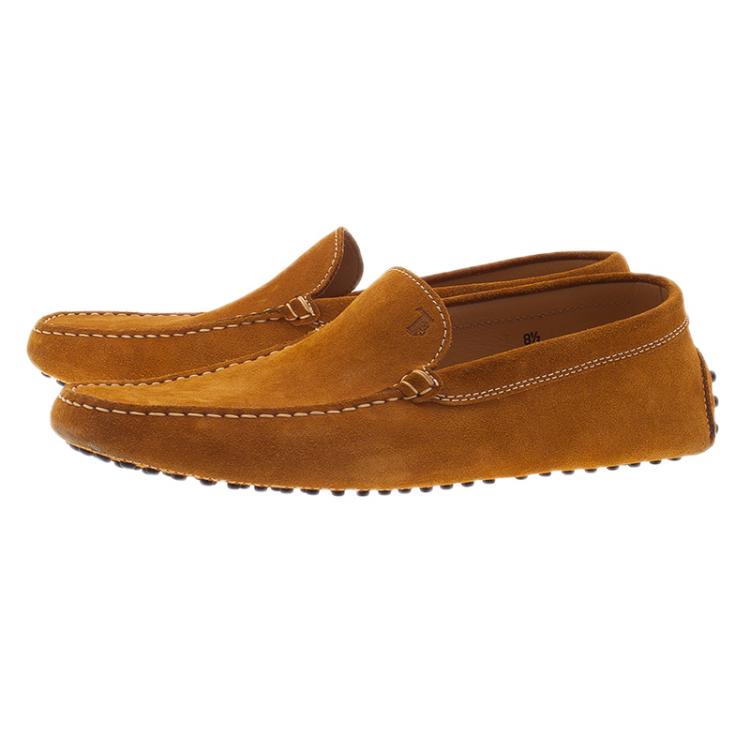 Pre Owned Tod's Light Brown Suede Loafers Size 42.5 