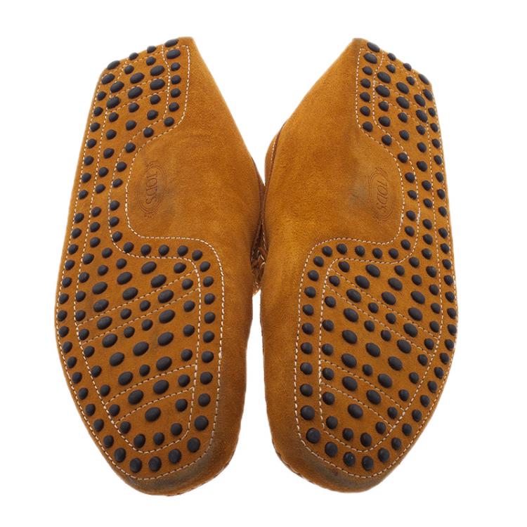 Pre Owned Tod's Light Brown Suede Loafers Size 42.5 