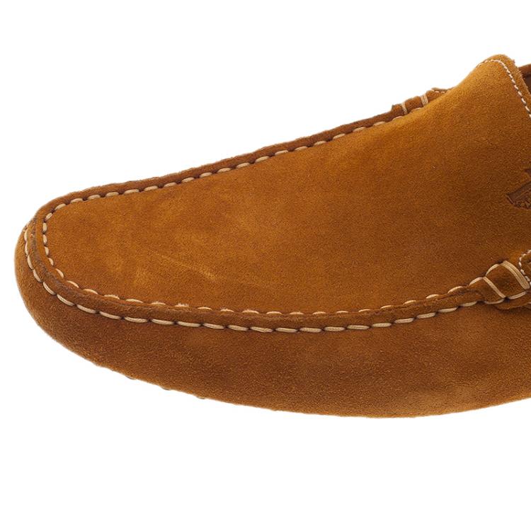 Pre Owned Tod's Light Brown Suede Loafers Size 42.5 