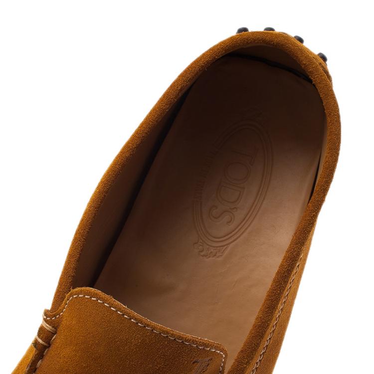Pre Owned Tod's Light Brown Suede Loafers Size 42.5 