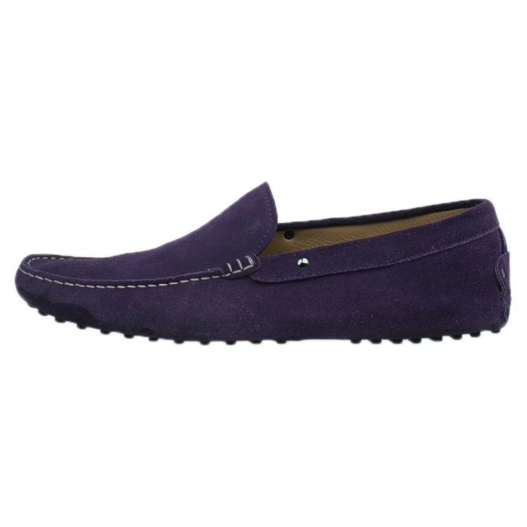 Pre Owned Tod's Purple Suede Loafers Size 44.5