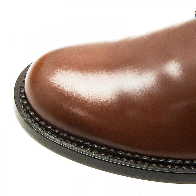 Pre Owned Tod's Brown Leather Lace Up Men's Derby Size 42 
