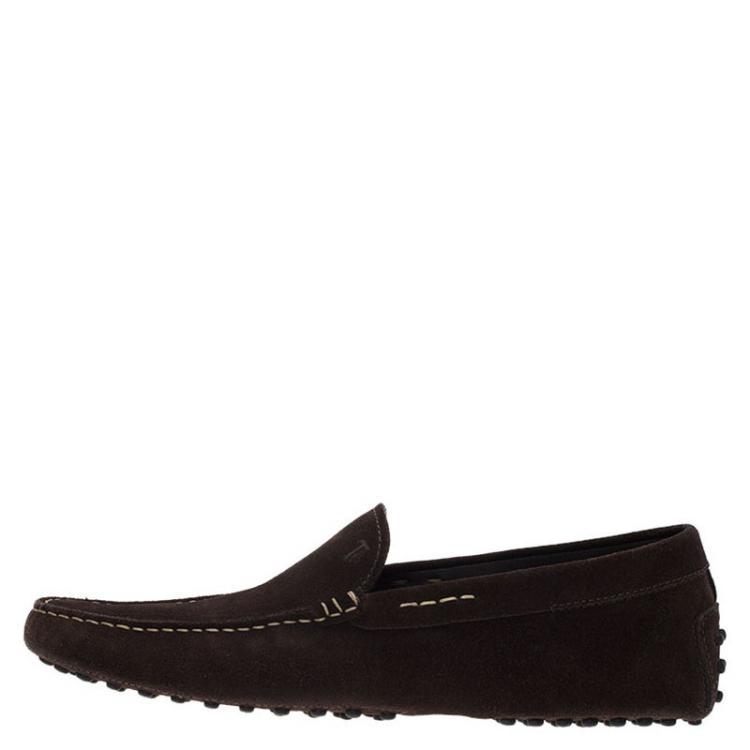 Pre Owned Tod's Brown Suede Loafers Size 42.5