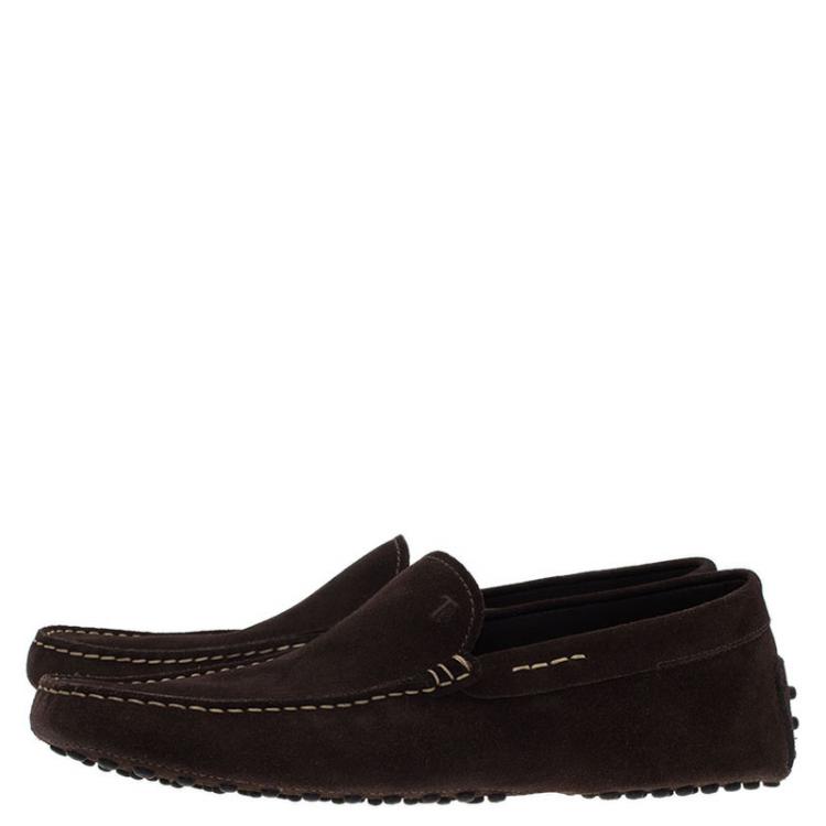 Pre Owned Tod's Brown Suede Loafers Size 42.5