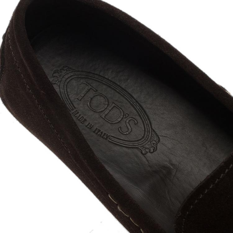 Pre Owned Tod's Brown Suede Loafers Size 42.5