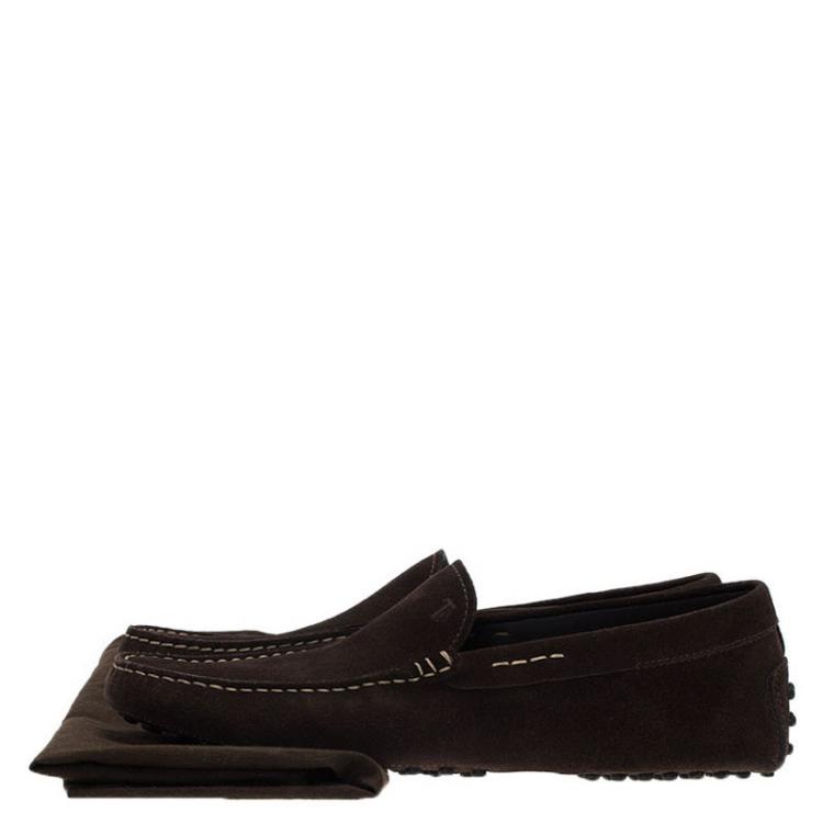 Pre Owned Tod's Brown Suede Loafers Size 42.5