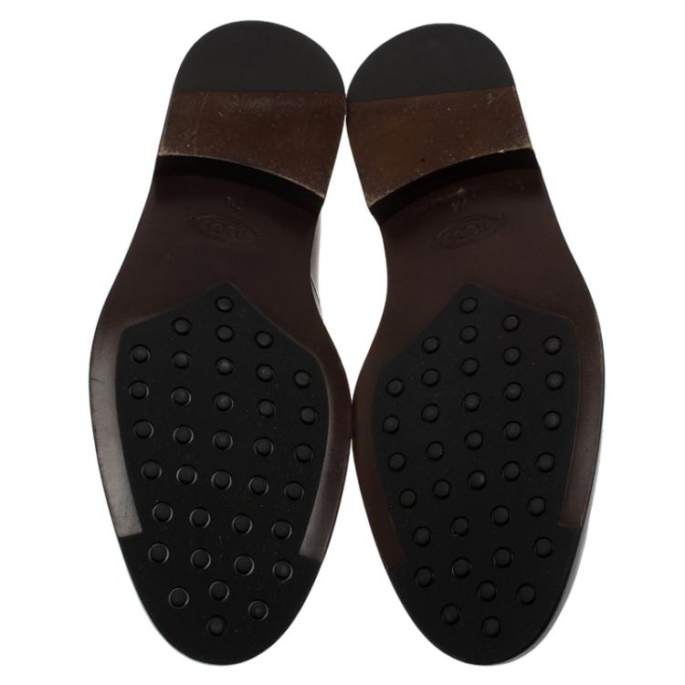 مملوكة مسبقًا Tod's Brown Leather Penny Loafers Size 41.5