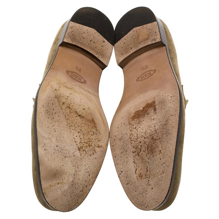 مملوكة مسبقًا J.P Tod's Brown Suede Penny Loafers Size 44