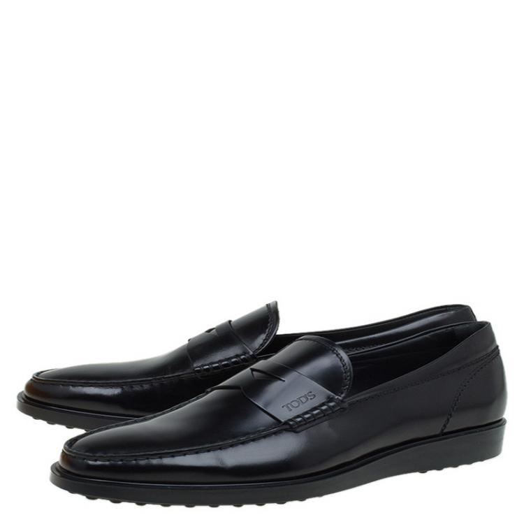 مملوكة مسبقًا Tod's Black Leather Penny Loafers Size 40