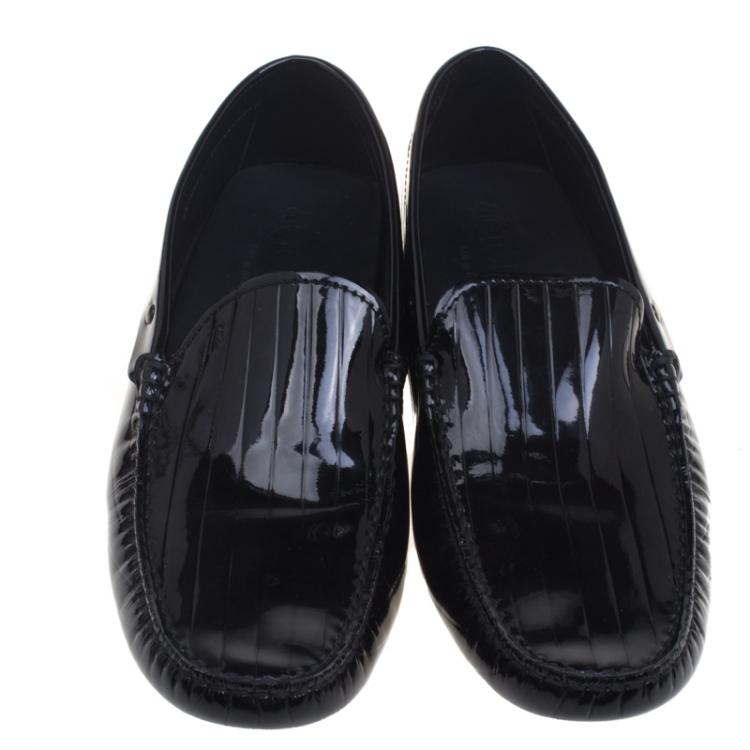 Pre Owned Tod's Black Patent Leather Loafers Size 43