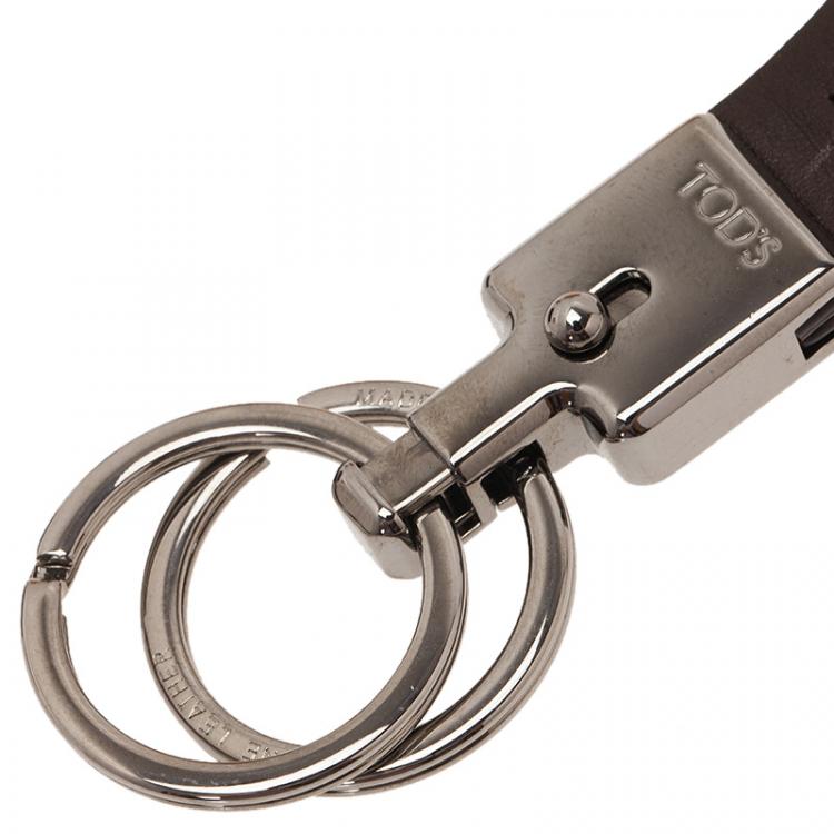 Pre Owned Tod's Brown Leather Valet Keyring