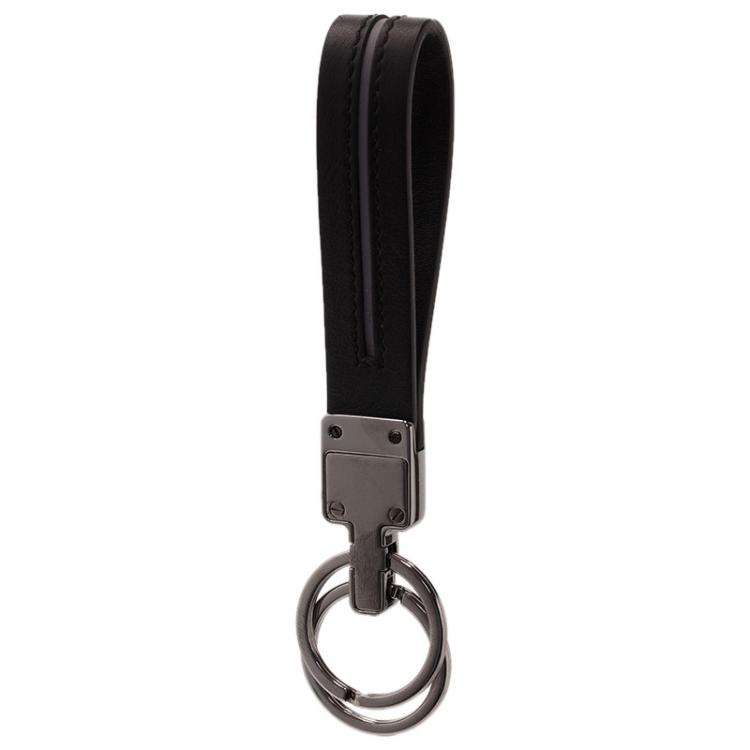 Pre Owned Tod's Black Leather Valet Keyring
