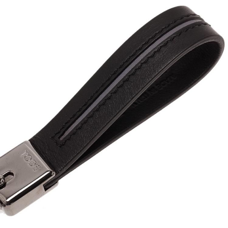 Pre Owned Tod's Black Leather Valet Keyring
