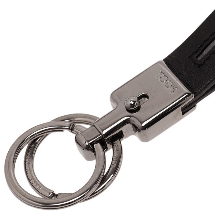 Pre Owned Tod's Black Leather Valet Keyring