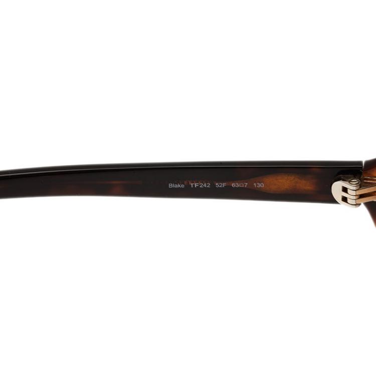 Pre Owned Tom Ford Tortoise Frame Blake Sunglasses