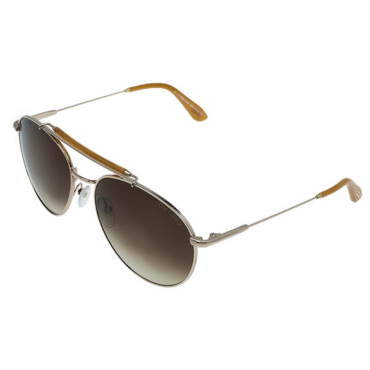 Pre Owned Tom Ford Gold Colin Aviators
