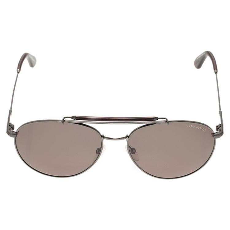 Pre Owned Tom Ford Brown Colin Aviators