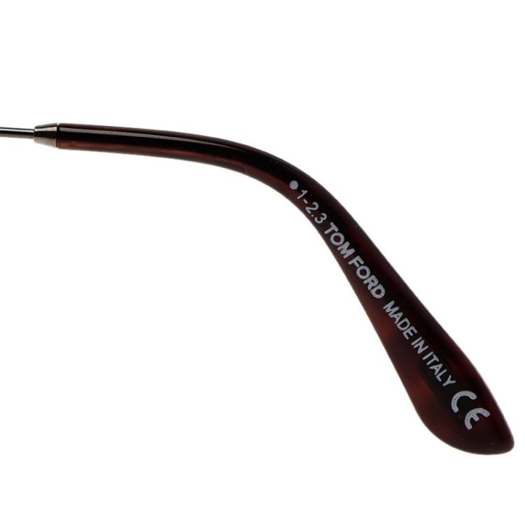 Pre Owned Tom Ford Brown and Black Colin Aviator Sunglasses