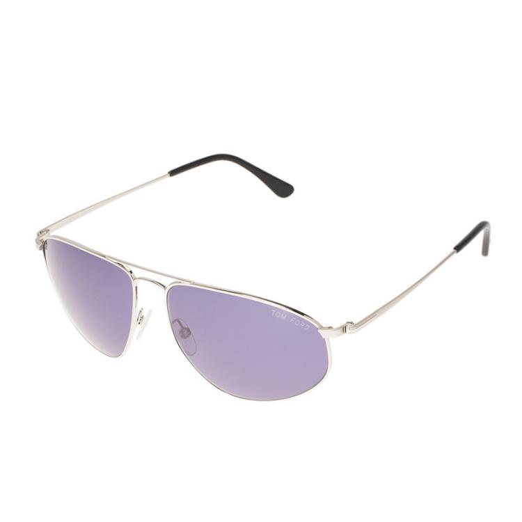 Pre Owned Tom Ford Black TF 189 Nicholai Rimmed Sunglasses