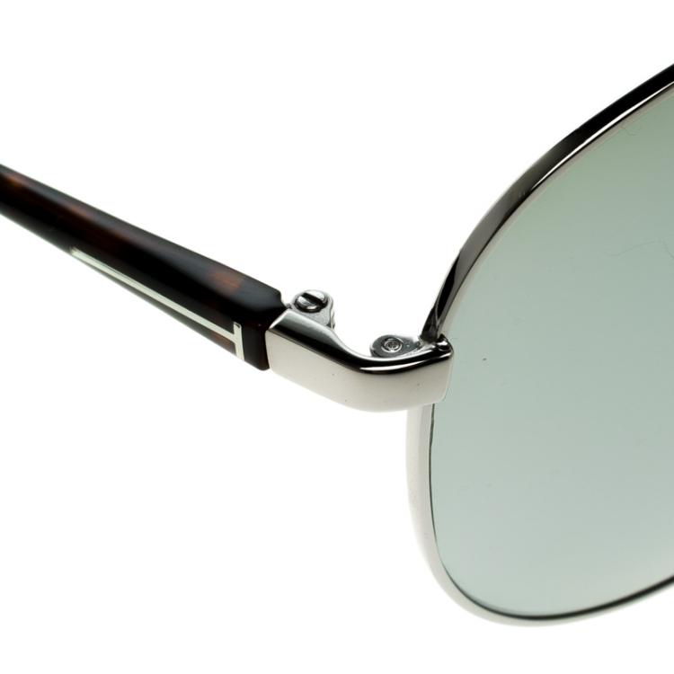 Pre Owned Tom Ford Silver TF 378 Rick Aviator Sunglasses