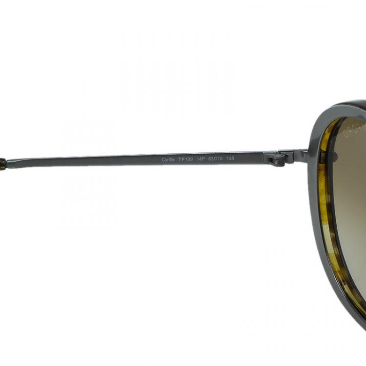 Pre Owned Tom Ford Tortoise Cryille Aviators