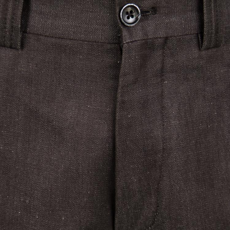 Pre Owned Tom Ford Brown Regular Fit Tailored Trousers M