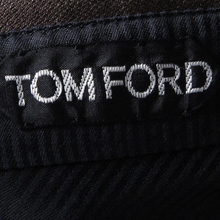 Pre Owned Tom Ford Brown Regular Fit Tailored Trousers M