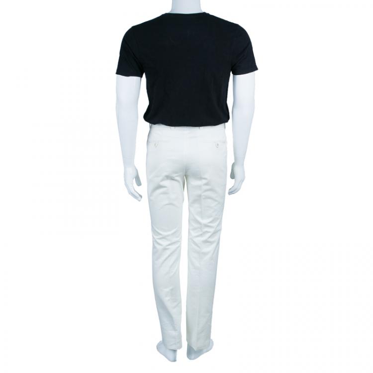Pre Owned Tom Ford Men's Off-White Trousers S