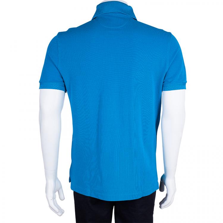 مملوكة مسبقًا Tom Ford Men's Turquoise Polo Shirt M