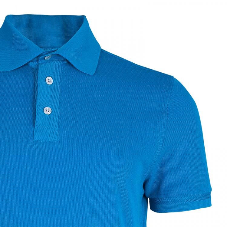 مملوكة مسبقًا Tom Ford Men's Turquoise Polo Shirt M
