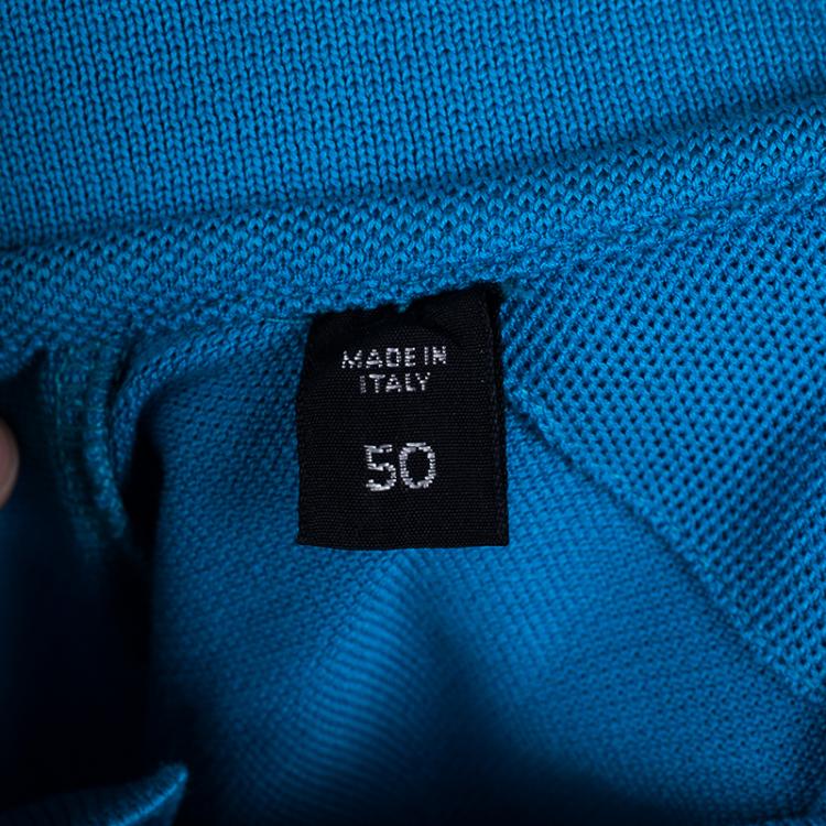 مملوكة مسبقًا Tom Ford Men's Turquoise Polo Shirt M